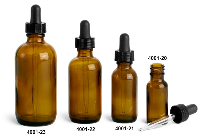 Sks Bottle Packaging Glass Bottles Amber Glass Boston Round Bottles W Black Bulb Glass Droppers