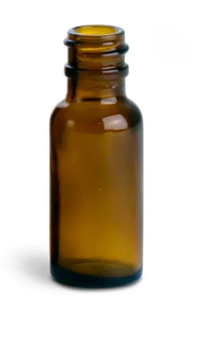1/2 oz        Amber Glass Round Bottles