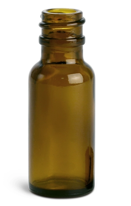 1/2 oz        Amber Glass Round Bottles (Bulk), Caps NOT Included