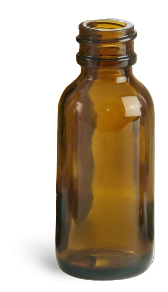 1 oz        Amber Glass Round Bottles
