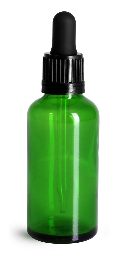 Download Sks Bottle Packaging 30 Ml Glass Bottles Green Glass Euro Dropper Bottles W Black Tamper Evident Bulb Droppers