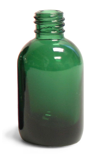 Green Glass Round 13/415 Bottles (Bulk), Caps NOT Included