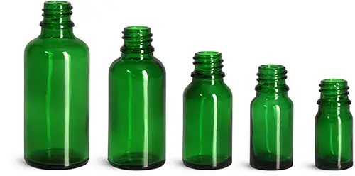 Green Glass Bottles Set — The Refill Store, GB