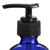 Blue Glass Bottles, Boston Round Bottles w/ Lotion Pumps