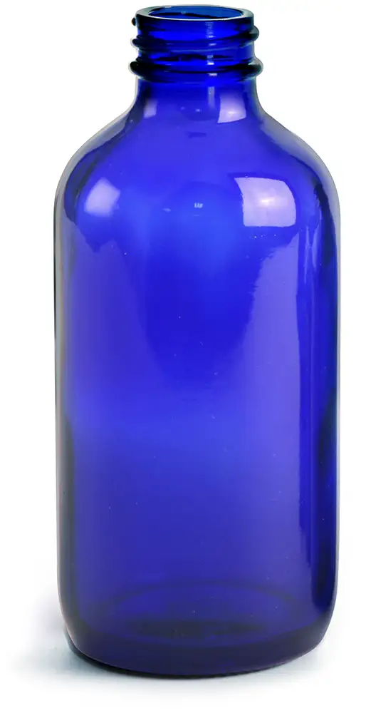 8 oz Blue Glass Bottles (Bulk), Caps Not Included