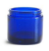 Blue Glass Jars (Bulk), Caps NOT Included