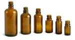 Amber Glass Euro Dropper Bottles (Bulk), Caps NOT Included