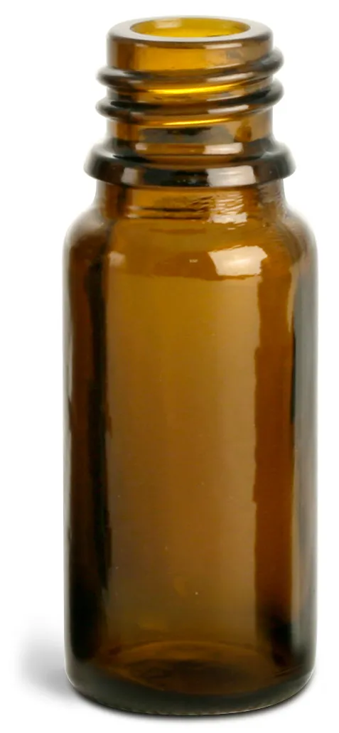 10 ml Amber Glass Euro Dropper Bottles (Bulk), Caps NOT Included