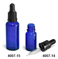 Original Blue Euro Droppers w/ Black Tamper Evident Droppers