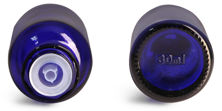 0.34 oz Amber Glass Euro Dropper Bottles (Tamper-Evident Cap) - Amber Type III UV Resistant 18 mm