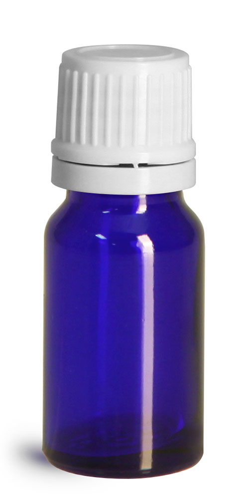 SKS Bottle & Packaging - 10 Ml Glass Bottles, Cobalt Blue Glass Euro ...