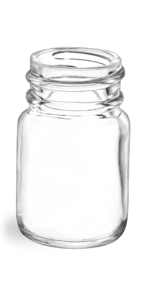 15 cc        Clear Glass Pharmaceutical Round Bottles (Bulk), Caps NOT Included