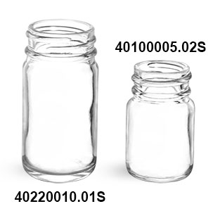 SKS Bottle & Packaging - Glass Bottles, Clear Pharmaceutical Round ...