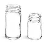 Clear Glass Pharmaceutical Round Bottles (Bulk), Caps NOT Included