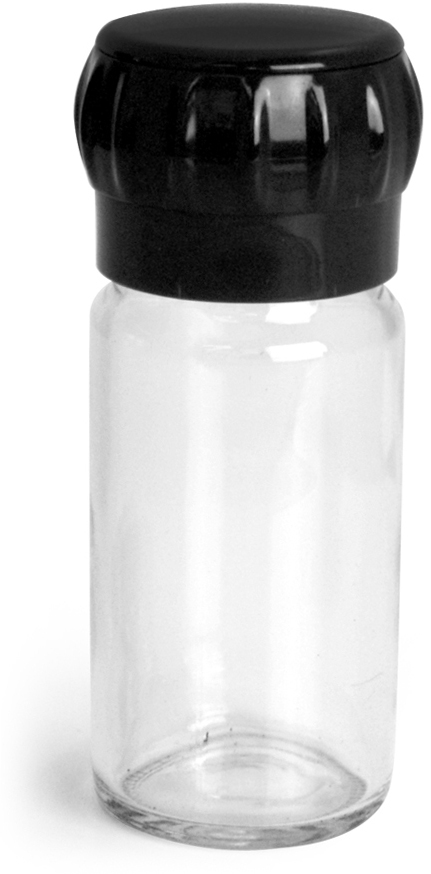 spice glass jar with grinder top