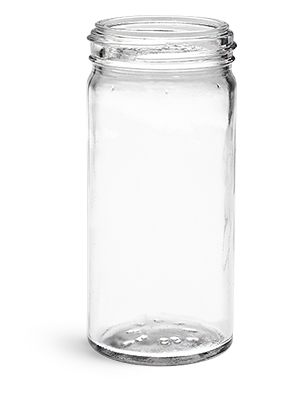 Glass Jars, Clear Glass Straight Sided Spice Jars (Bulk), Caps NOT Included