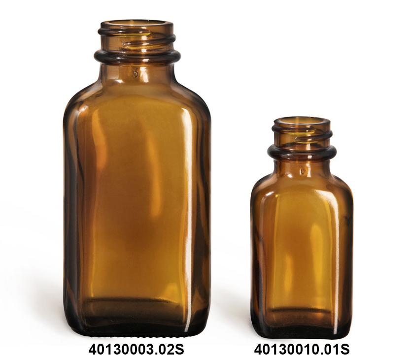 3 oz Glass Amber Oval Bottles (Bulk)