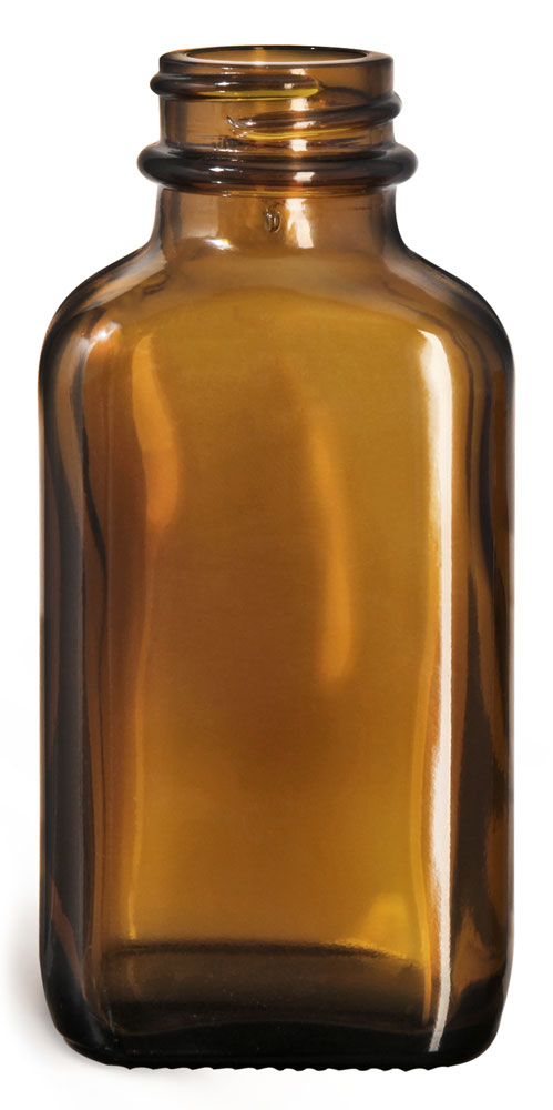 3 oz Glass Amber Oval Bottles (Bulk)