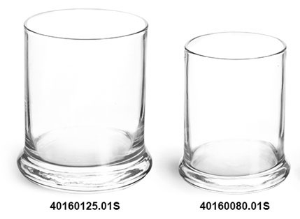Glass Jars, Clear Glass Candle Jars (Bulk), Lids Not Included