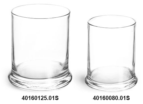 Glass Jars, Clear Glass Candle Jars (Bulk), Lids Not Included