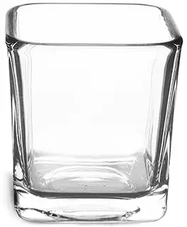 12.5 oz Clear Glass Candle Jars w/ Glass Flat Pressed Lids