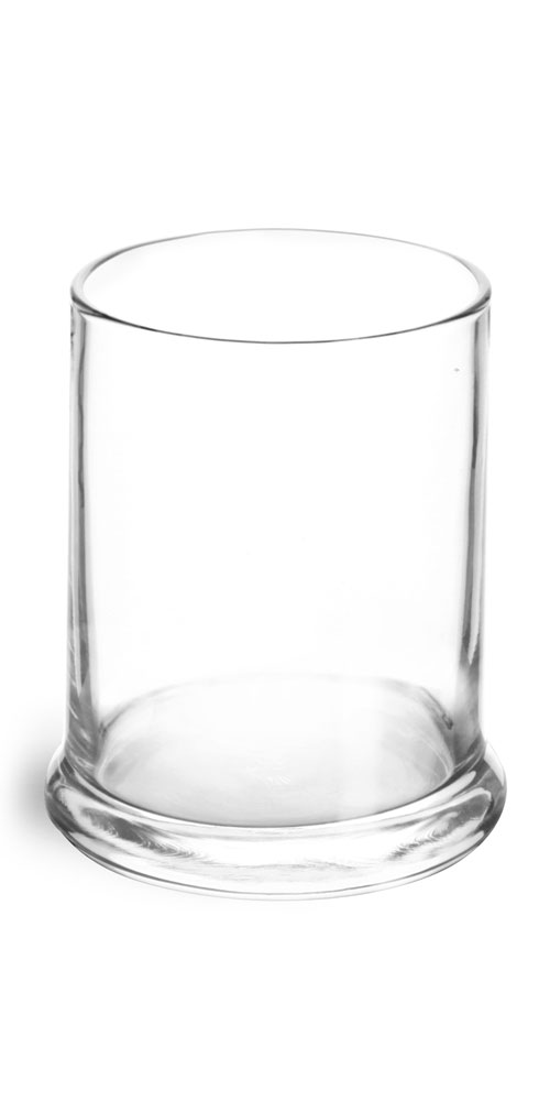 8 oz Clear Glass Candle Jars (Bulk), Lids Not Included