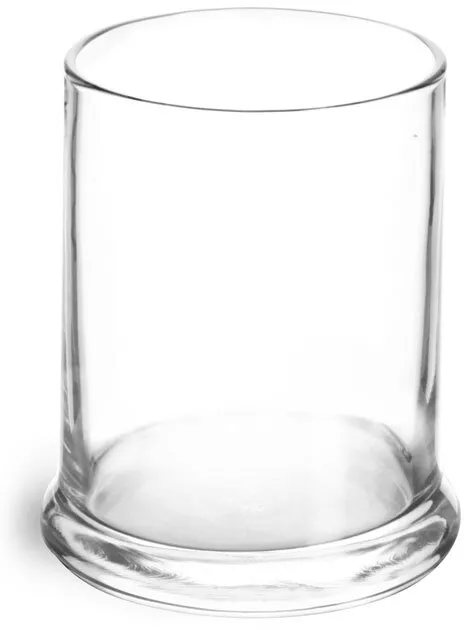 8 oz Clear Glass Candle Jars (Bulk), Lids Not Included