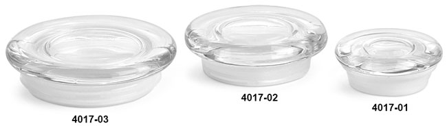 SKS Bottle & Packaging - Glass Lids, Clear Glass Flat Pressed Jar Lids