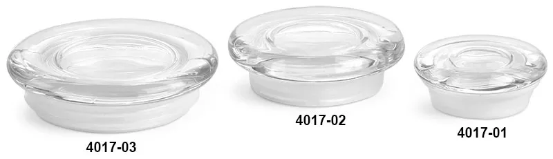 Clear Clear Glass Candle Jars w/ Glass Flat Pressed Lids