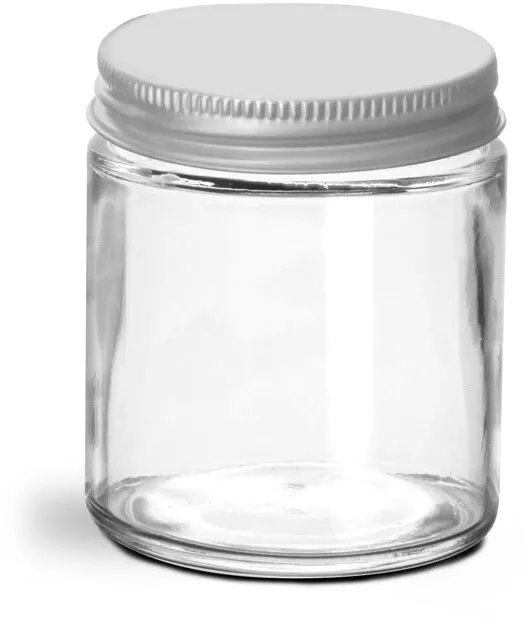 North Mountain Supply - SSC-2OZ-WT 2 Ounce Glass Straight Sided Spice/Canning Jars - with 53mm White Lids - Case of 24