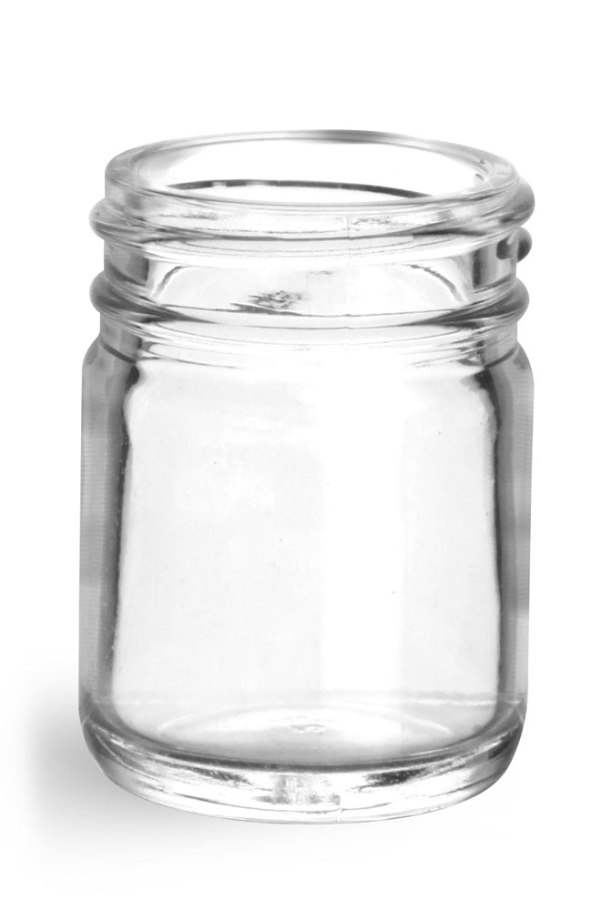 SKS Bottle & Packaging - 4 oz Clear Glass Jars (Bulk), Caps NOT Included