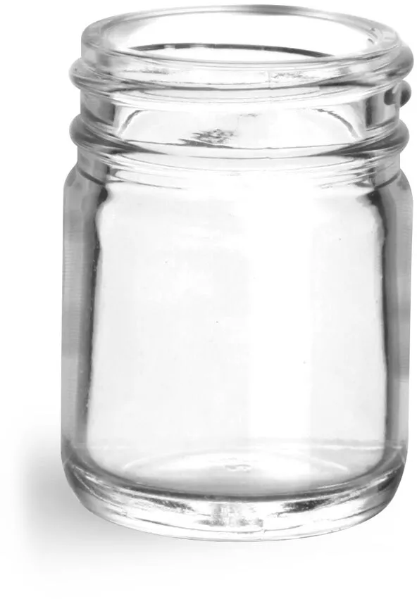 1 oz Clear Glass Jars (Bulk), Caps NOT Included
