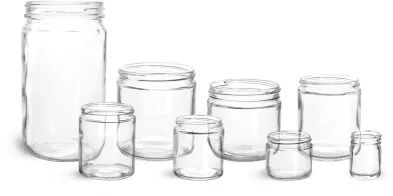 12 oz Paragon Glass Jar, Clear, 63 TW Neck | 12 Pack - Best Containers