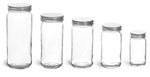Clear Glass Paragon Jars w/ Lined Aluminum Caps