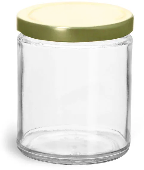 8oz Clear Glass General Purpose Jars for Canning 12/Case, Clear Type III 58 Lug