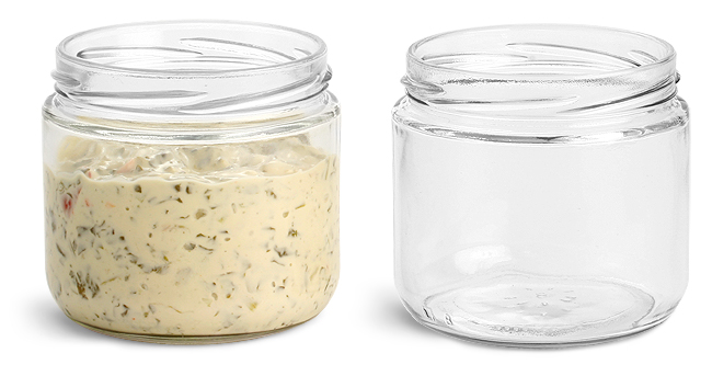 Clear Glass Jars, (Bulk) Caps NOT Included
