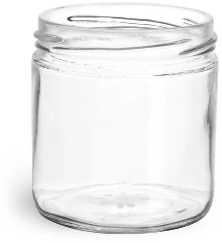 SKS Science Products - Laboratory Glass Jars, Clear Straight Sided