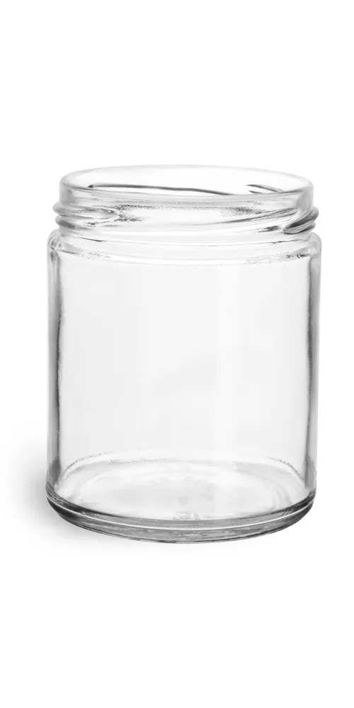 9 oz Clear Glass Straight Sided Jars (Bulk)