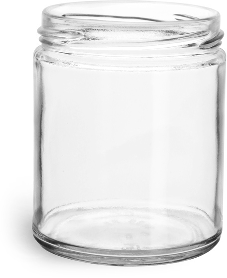 Sks Bottle And Packaging 9 Oz Clear Glass Straight Sided Jars Bulk