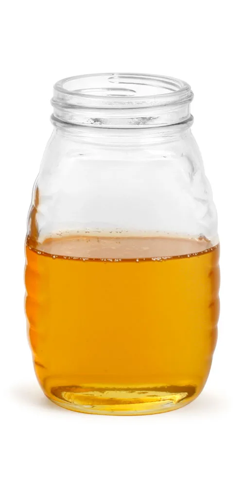 8 oz Clear Glass Honey Jars (Bulk), Caps Not Included