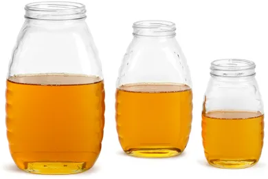 Clear Glass Honey Jars (Bulk), Caps Not Included