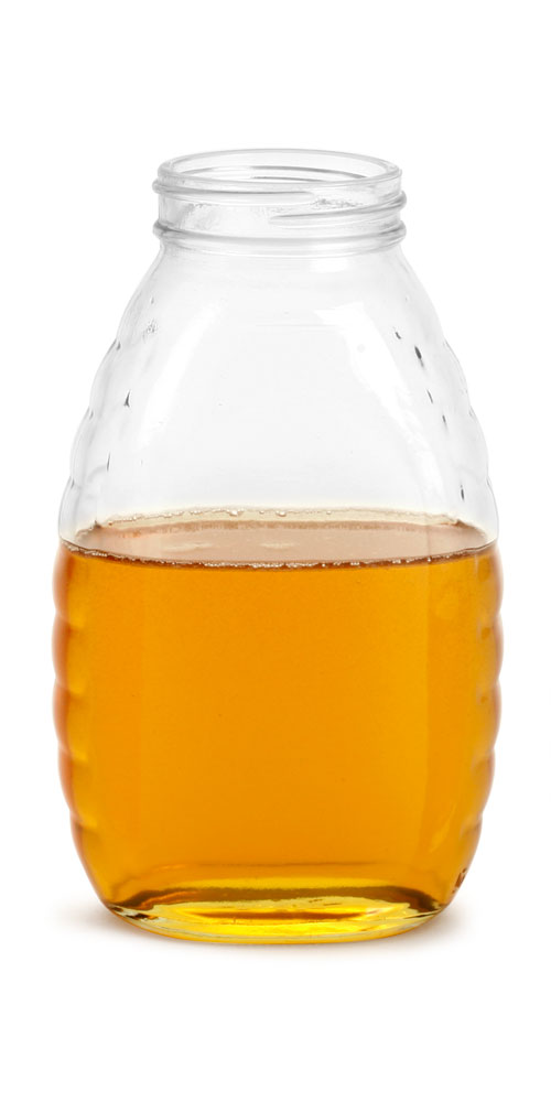 16 oz Clear Glass Honey Jars