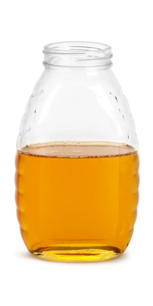 16 oz Clear Glass Honey Jars (Bulk), Caps Not Included