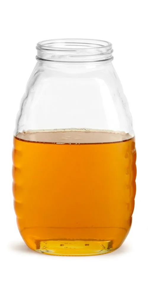 32 oz Clear Glass Honey Jars (Bulk), Caps Not Included