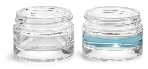 Clear Glass Thick Wall Jars (Bulk), Caps NOT Included
