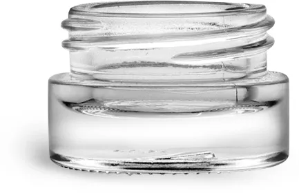 Clear 5 ml Glass Cosmetic Jars, (Bulk) Caps Not Included