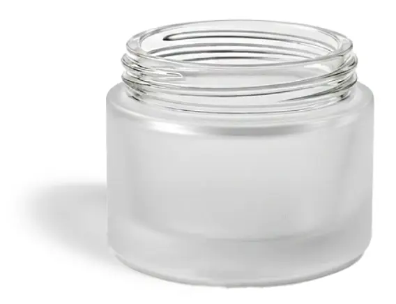 15 ml Frosted Glass Thick Wall Cosmetic Jars (Bulk), Caps Not Included 