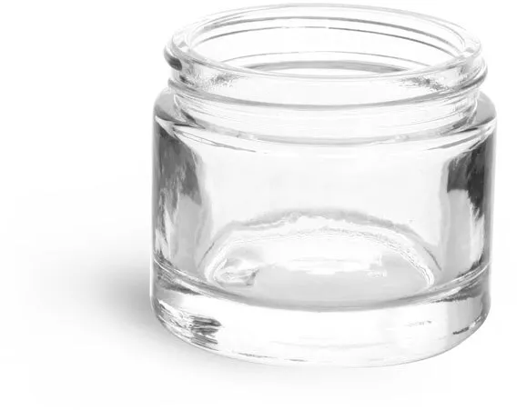 2 oz Clear Glass Thick Base Jars Bulk Pallet