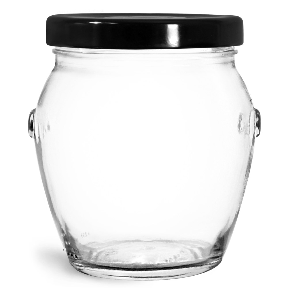 SKS Bottle & Packaging 212 ml Glass Jars, Clear Glass Honey Pot Jars