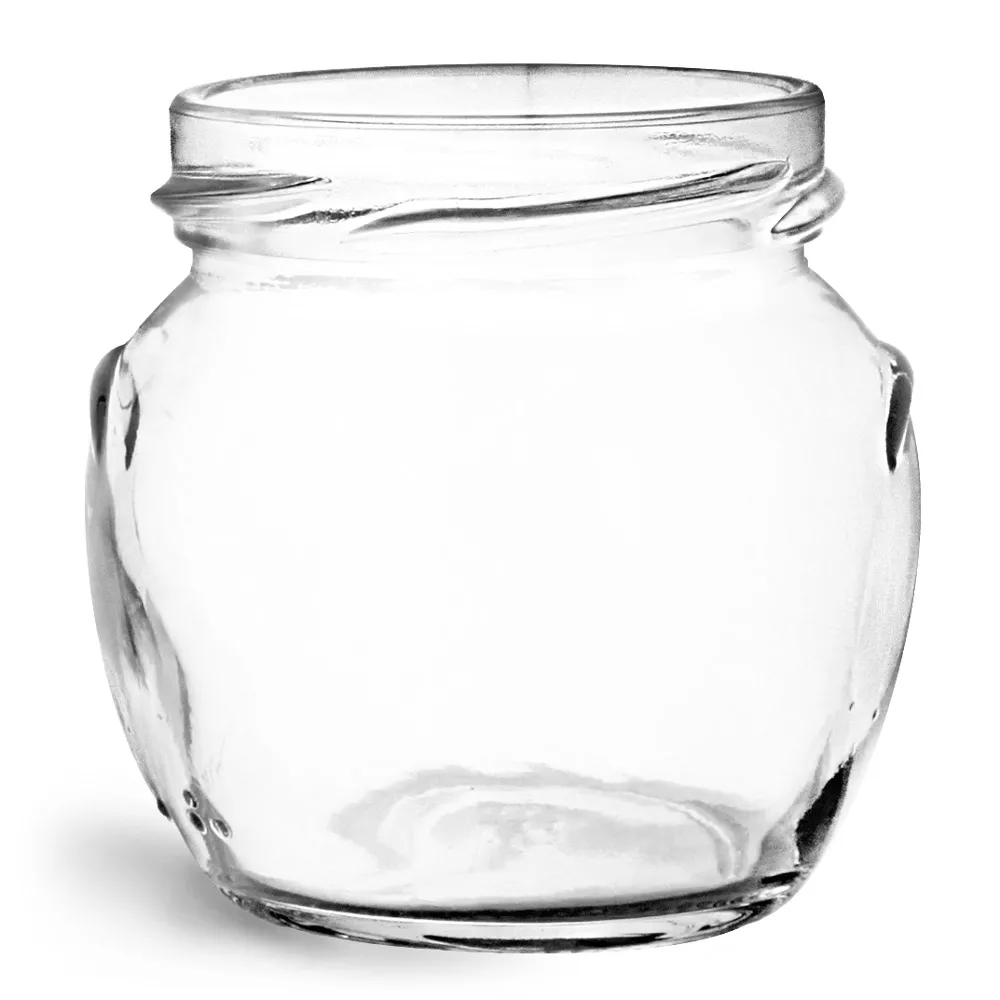 106 ml Glass Jars, Clear Glass Honey Pot Jars (Bulk), Caps NOT Included